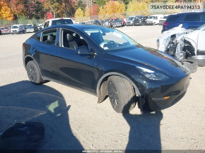TESLA MODEL Y 2023, VIN 7SAYGDEE4PA194313