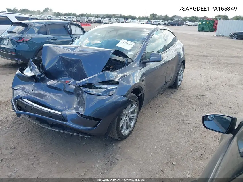 2023 TESLA MODEL Y VIN 7SAYGDEE1PA165349 — фото 2