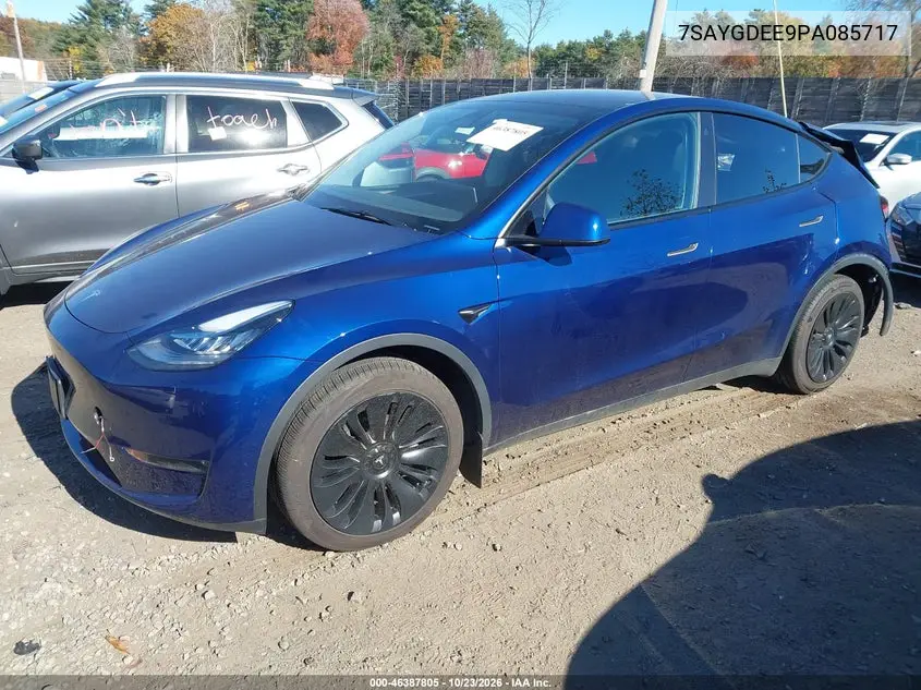2023 TESLA MODEL Y VIN 7SAYGDEE9PA085717 — фото 2