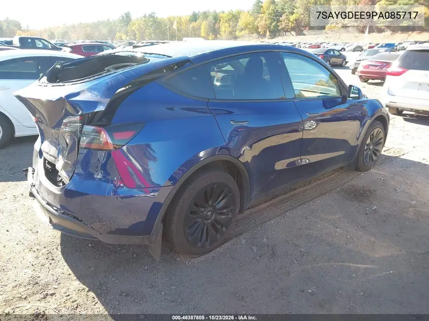 2023 TESLA MODEL Y VIN 7SAYGDEE9PA085717 — фото 4