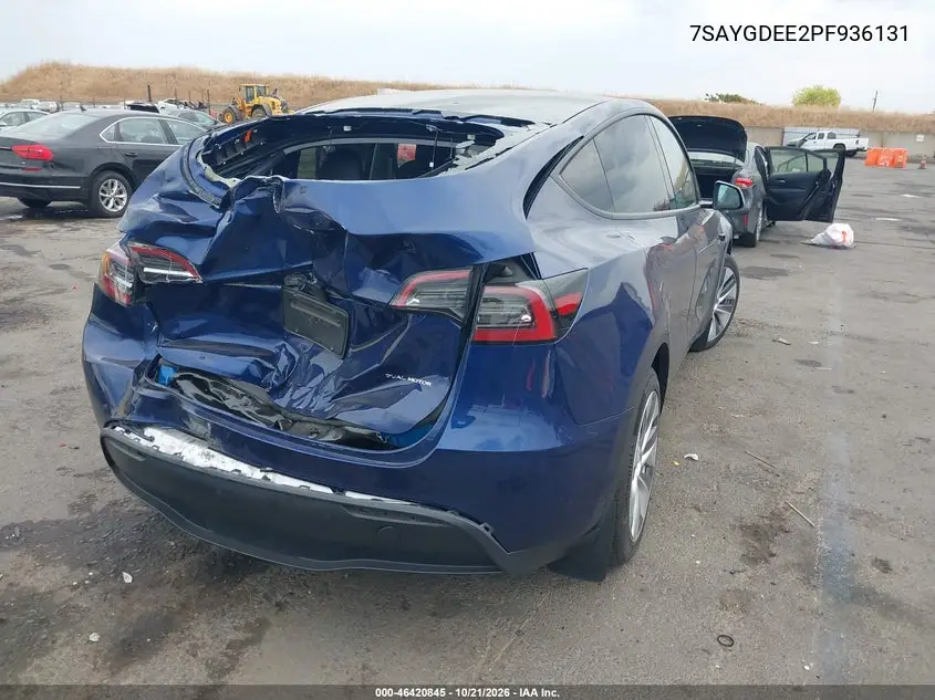 2023 TESLA MODEL Y VIN 7SAYGDEE2PF936131 — фото 4