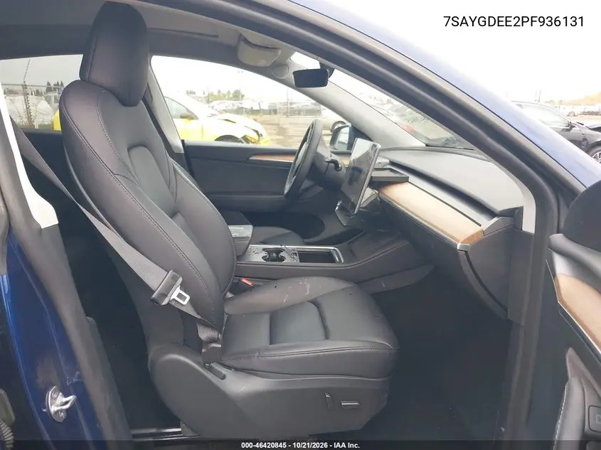 2023 TESLA MODEL Y VIN 7SAYGDEE2PF936131 — фото 5