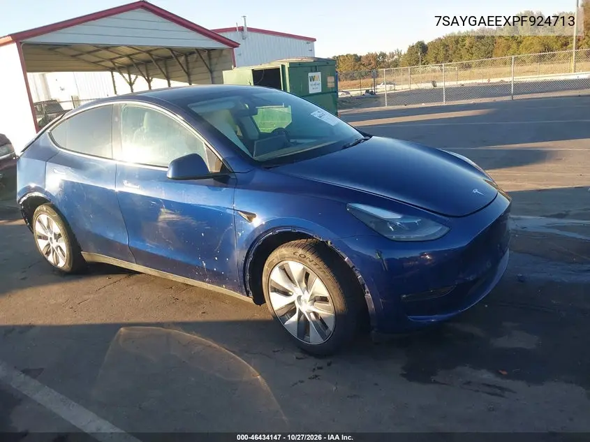 TESLA MODEL Y 2023, VIN 7SAYGAEEXPF924713