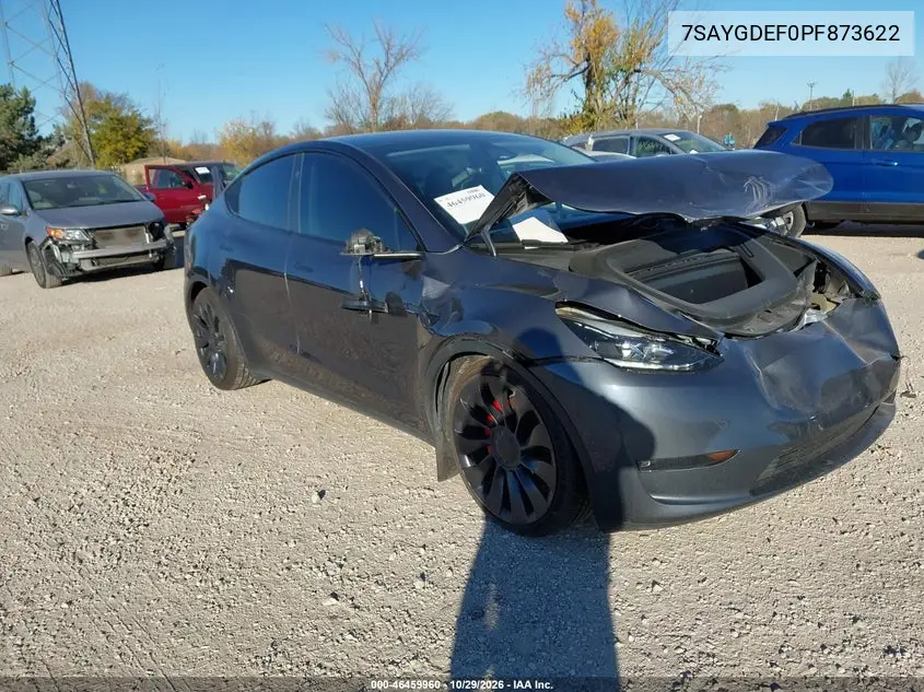 TESLA MODEL Y 2023, VIN 7SAYGDEF0PF873622