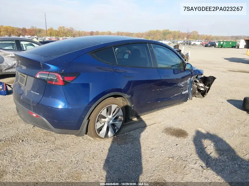 2023 TESLA MODEL Y VIN 7SAYGDEE2PA023267 — фото 4