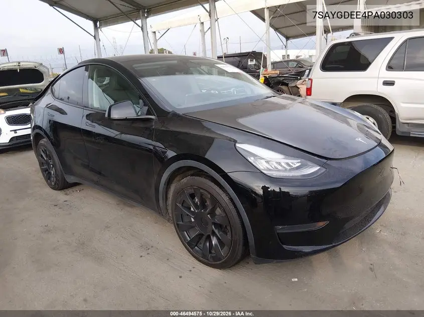 TESLA MODEL Y 2023, VIN 7SAYGDEE4PA030303