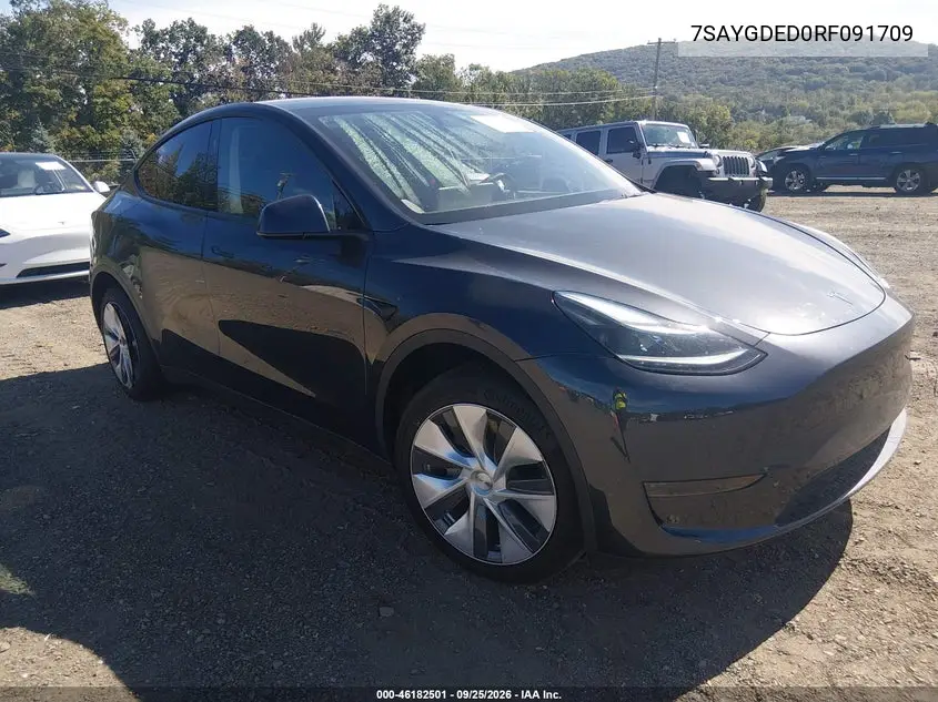 TESLA MODEL Y 2024, VIN 7SAYGDED0RF091709