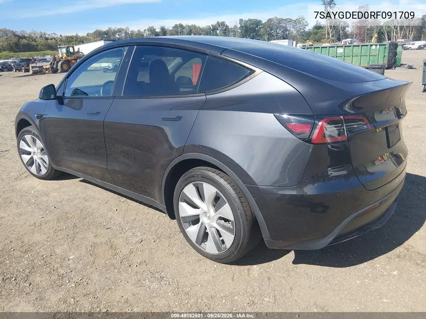2024 TESLA MODEL Y VIN 7SAYGDED0RF091709 — фото 3