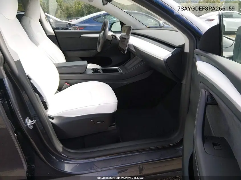 2024 TESLA MODEL Y VIN 7SAYGDEF3RA266159 — фото 5