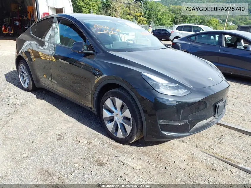 TESLA MODEL Y 2024, VIN 7SAYGDEE0RA225740