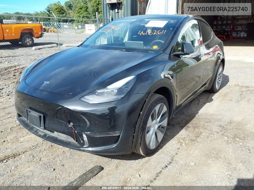2024 TESLA MODEL Y VIN 7SAYGDEE0RA225740 — фото 2
