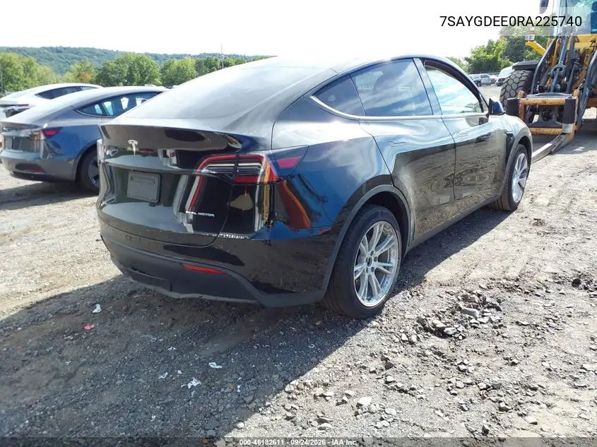 2024 TESLA MODEL Y VIN 7SAYGDEE0RA225740 — фото 4