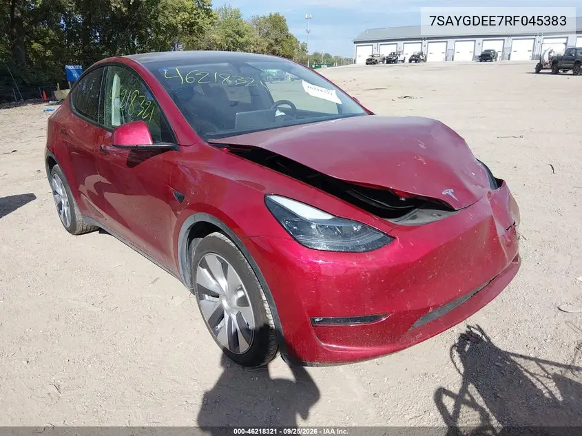 TESLA MODEL Y 2024, VIN 7SAYGDEE7RF045383