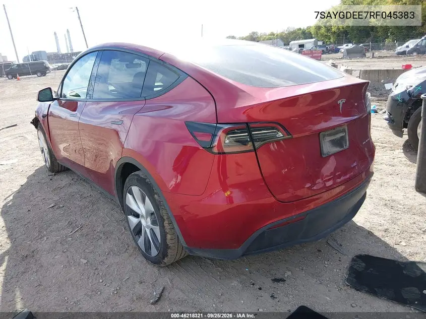 2024 TESLA MODEL Y VIN 7SAYGDEE7RF045383 — фото 3