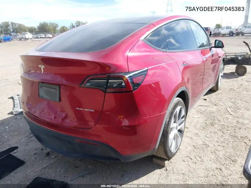 2024 TESLA MODEL Y VIN 7SAYGDEE7RF045383 — фото 4