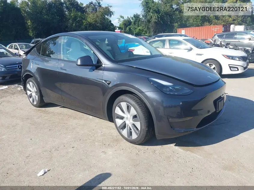 TESLA MODEL Y 2024, VIN 7SAYGDEE2RA220121