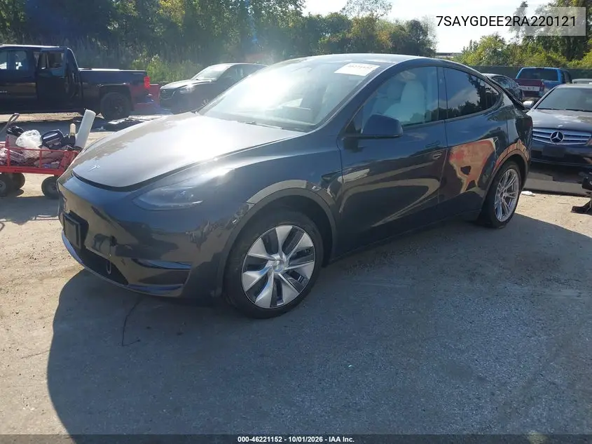2024 TESLA MODEL Y VIN 7SAYGDEE2RA220121 — фото 2