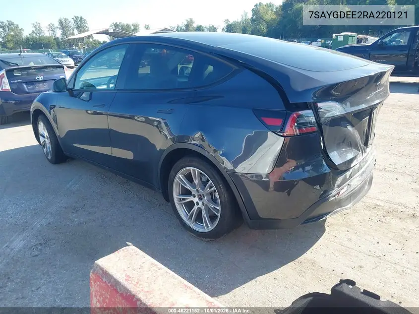 2024 TESLA MODEL Y VIN 7SAYGDEE2RA220121 — фото 3