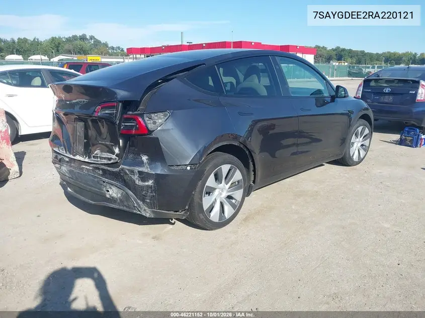2024 TESLA MODEL Y VIN 7SAYGDEE2RA220121 — фото 4