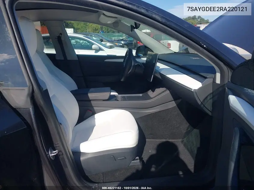 2024 TESLA MODEL Y VIN 7SAYGDEE2RA220121 — фото 5