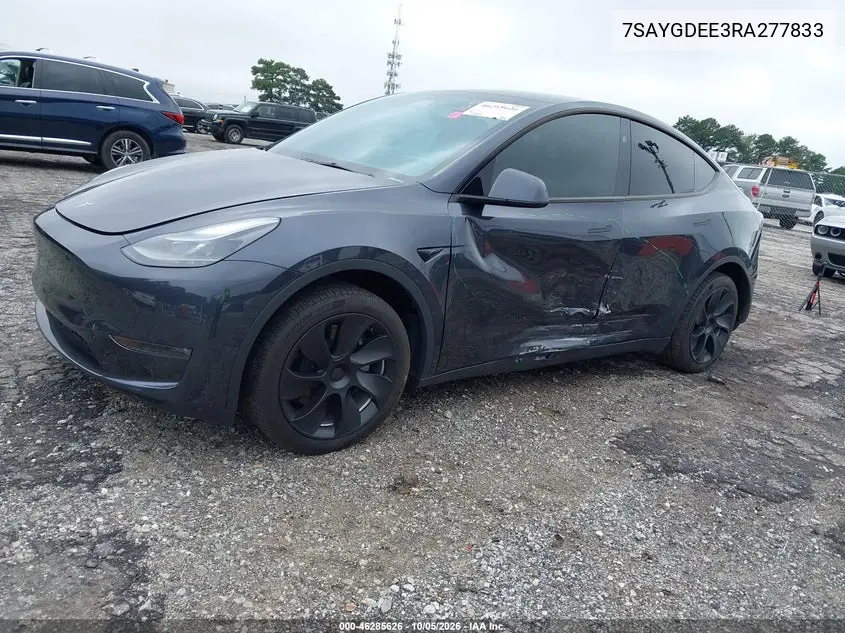 2024 TESLA MODEL Y VIN 7SAYGDEE3RA277833 — фото 2