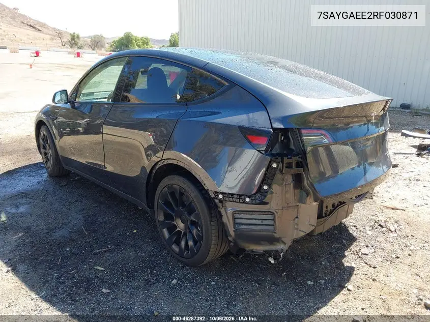 2024 TESLA MODEL Y VIN 7SAYGAEE2RF030871 — фото 3