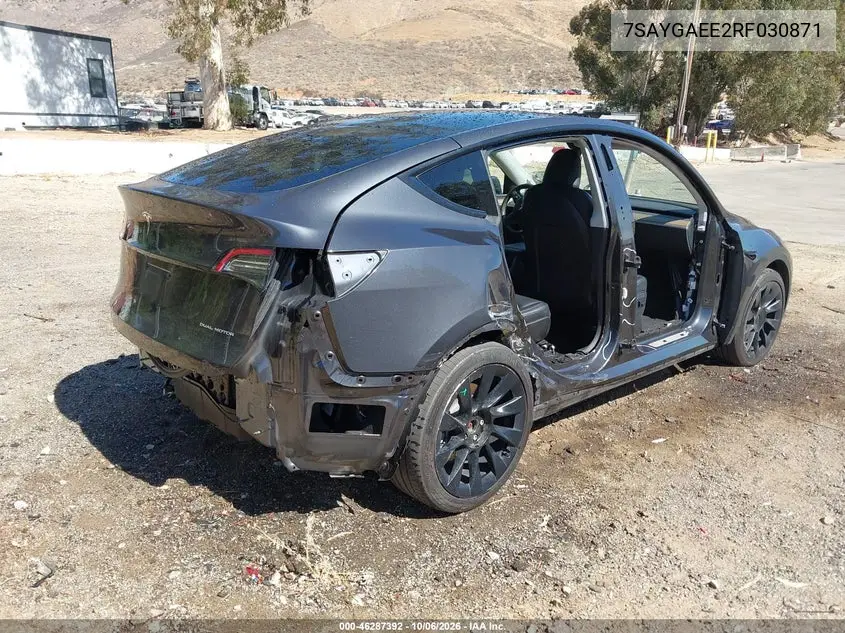 2024 TESLA MODEL Y VIN 7SAYGAEE2RF030871 — фото 4