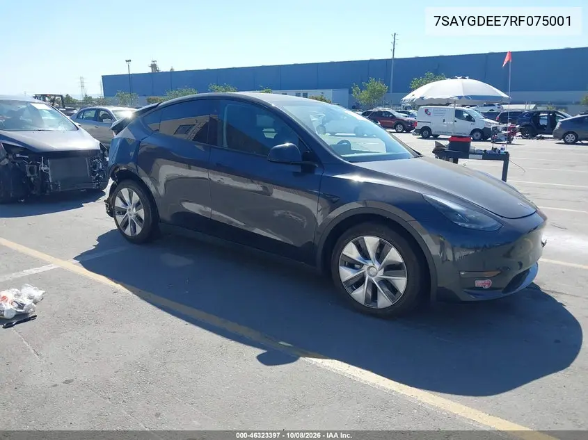 TESLA MODEL Y 2024, VIN 7SAYGDEE7RF075001