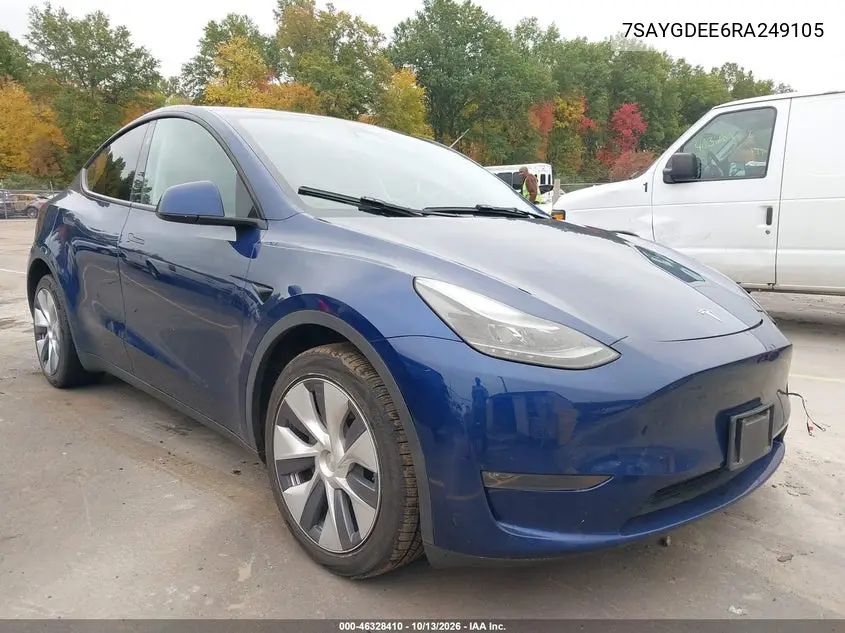 TESLA MODEL Y 2024, VIN 7SAYGDEE6RA249105