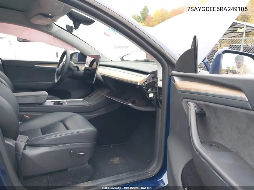 2024 TESLA MODEL Y VIN 7SAYGDEE6RA249105 — фото 5