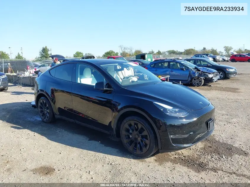 TESLA MODEL Y 2024, VIN 7SAYGDEE9RA233934