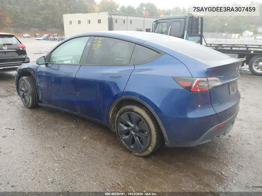 2024 TESLA MODEL Y VIN 7SAYGDEE3RA307459 — фото 3