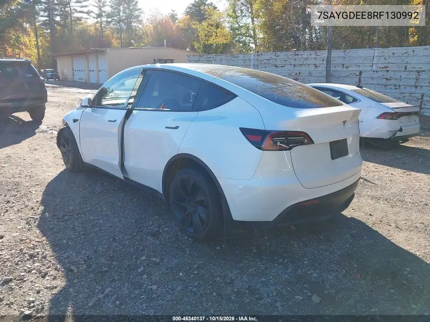 2024 TESLA MODEL Y VIN 7SAYGDEE8RF130992 — фото 3