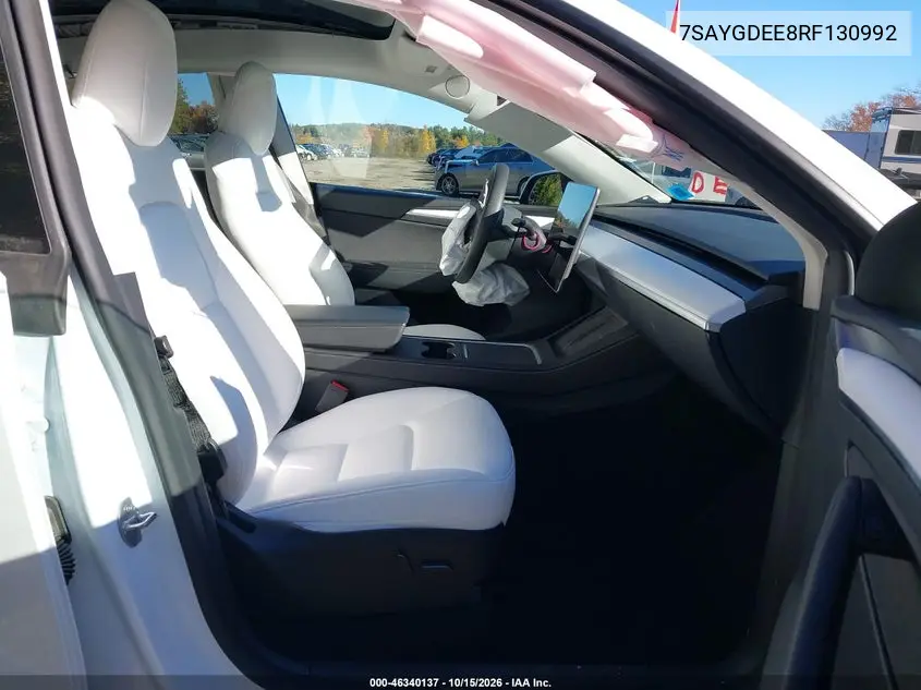 2024 TESLA MODEL Y VIN 7SAYGDEE8RF130992 — фото 5