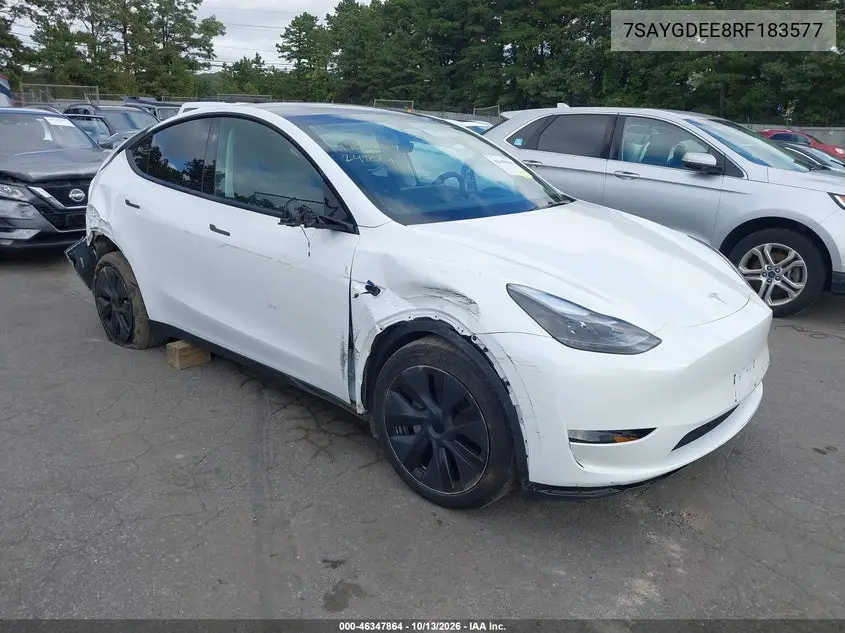 TESLA MODEL Y 2024, VIN 7SAYGDEE8RF183577