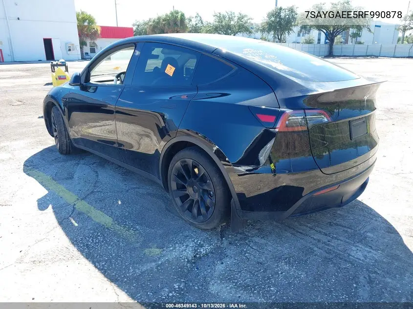 2024 TESLA MODEL Y VIN 7SAYGAEE5RF990878 — фото 3
