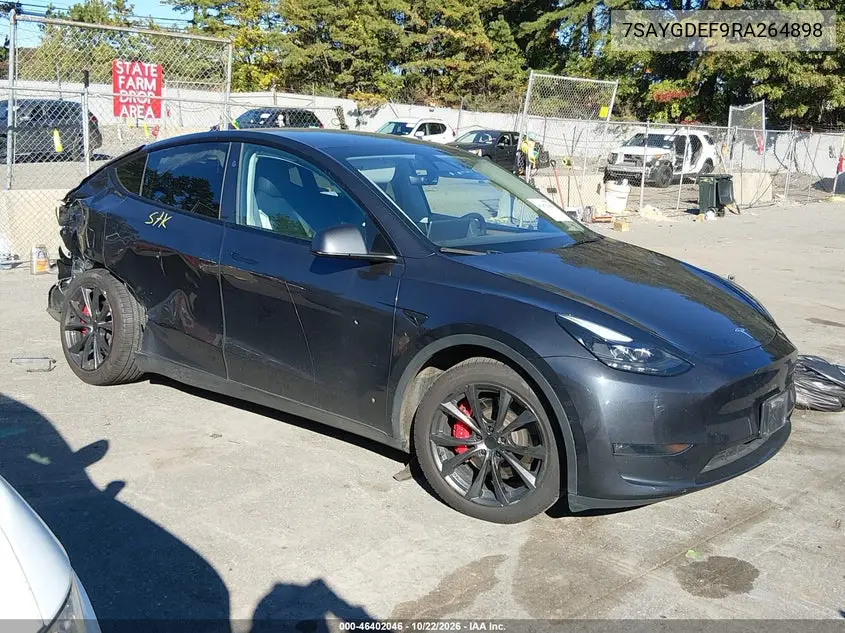 TESLA MODEL Y 2024, VIN 7SAYGDEF9RA264898