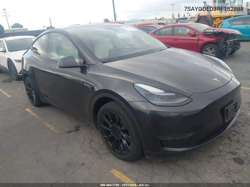 TESLA MODEL Y 2024, VIN 7SAYGDED3RF152888