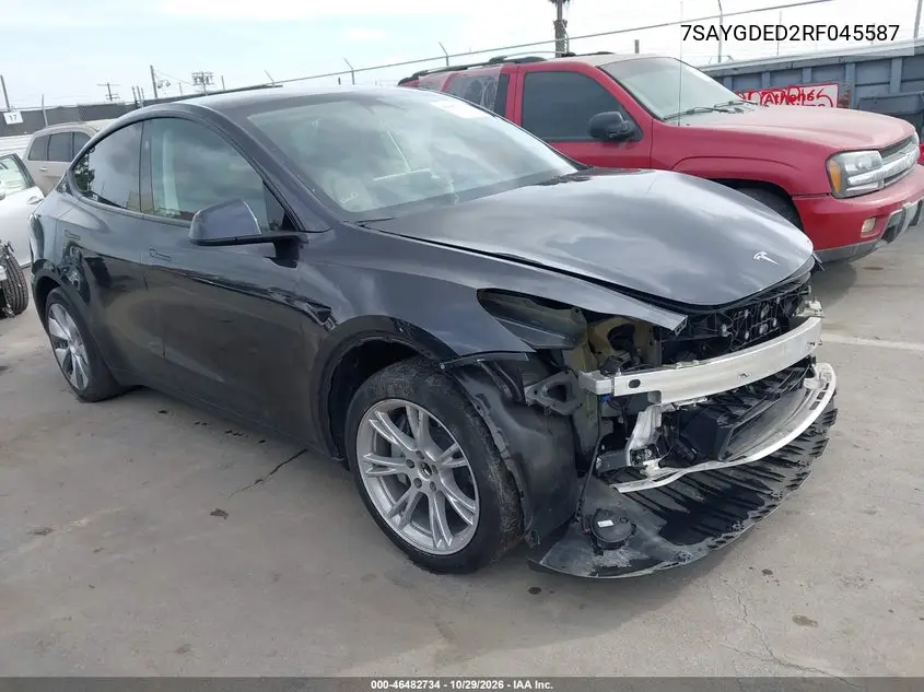 TESLA MODEL Y 2024, VIN 7SAYGDED2RF045587