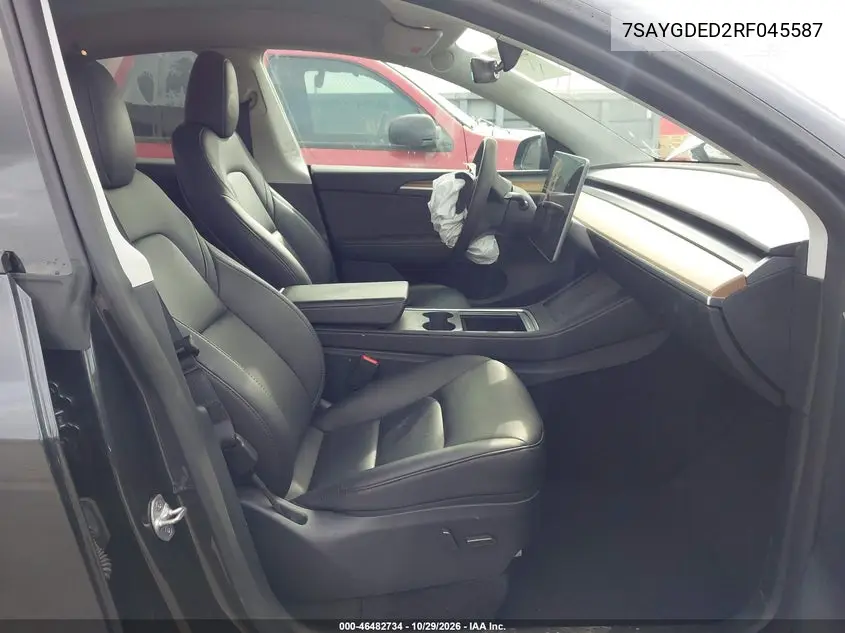 2024 TESLA MODEL Y VIN 7SAYGDED2RF045587 — фото 5