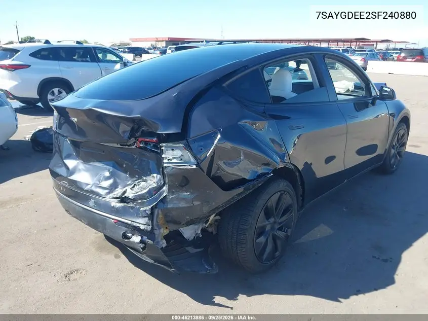 2025 TESLA MODEL Y VIN 7SAYGDEE2SF240880 — фото 4