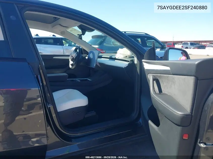2025 TESLA MODEL Y VIN 7SAYGDEE2SF240880 — фото 5