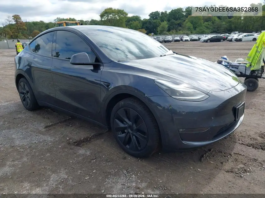 TESLA MODEL Y 2025, VIN 7SAYGDEE6SA352868