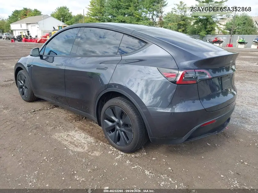 2025 TESLA MODEL Y VIN 7SAYGDEE6SA352868 — фото 3