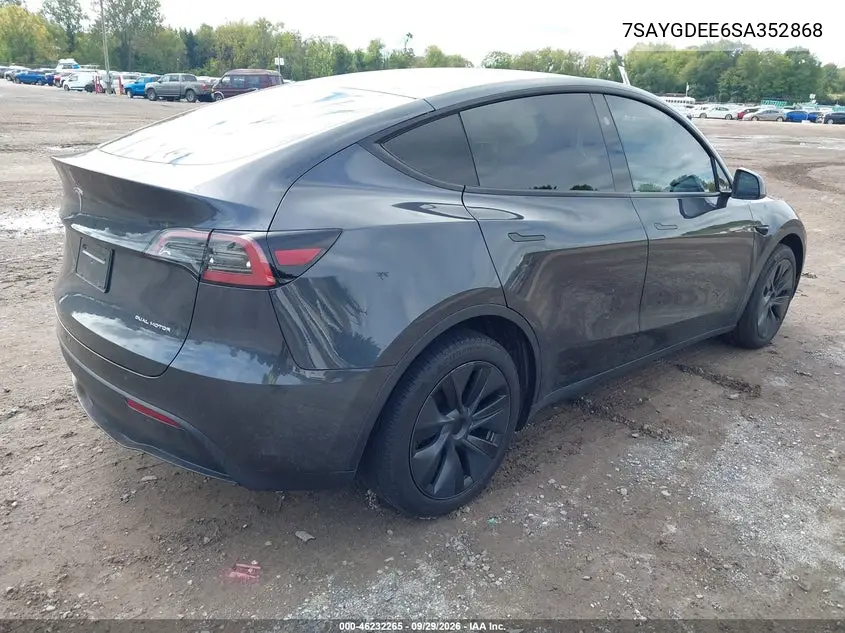 2025 TESLA MODEL Y VIN 7SAYGDEE6SA352868 — фото 4