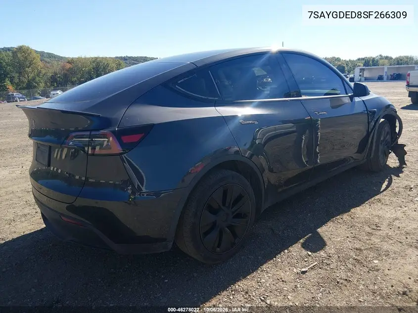 2025 TESLA MODEL Y VIN 7SAYGDED8SF266309 — фото 4