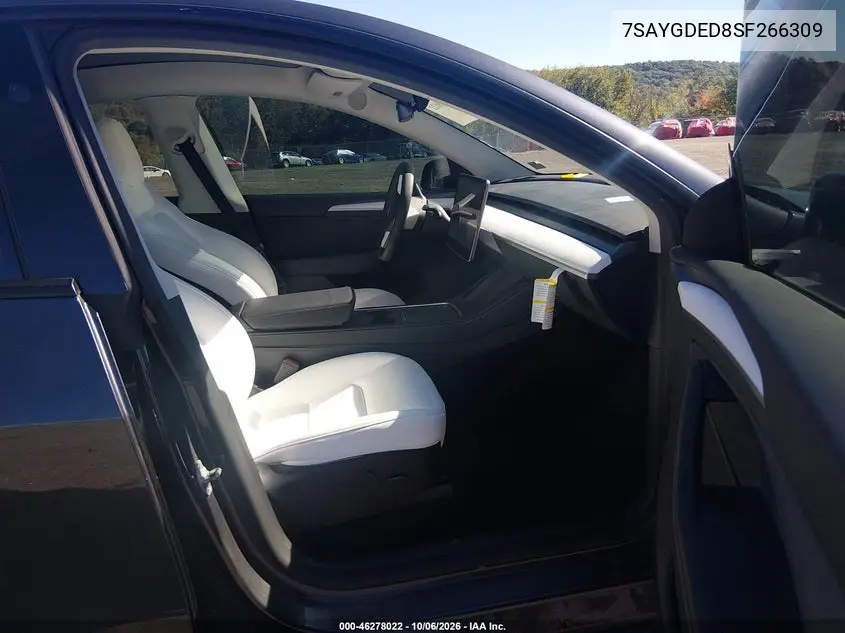2025 TESLA MODEL Y VIN 7SAYGDED8SF266309 — фото 5