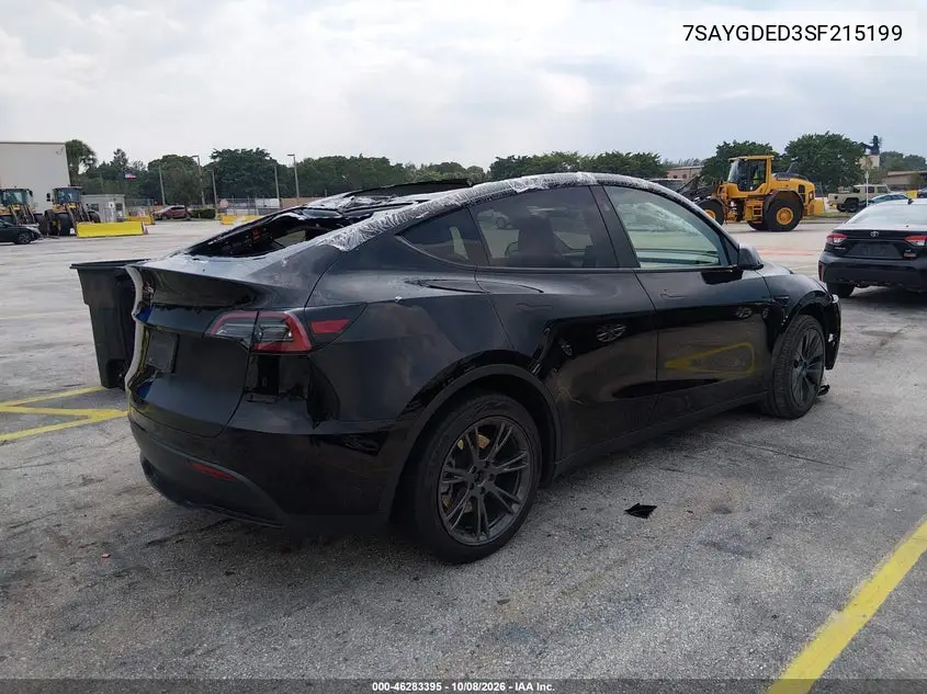 2025 TESLA MODEL Y VIN 7SAYGDED3SF215199 — фото 4