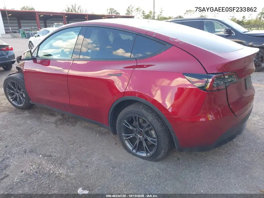 2025 TESLA MODEL Y VIN 7SAYGAEE0SF233862 — фото 3