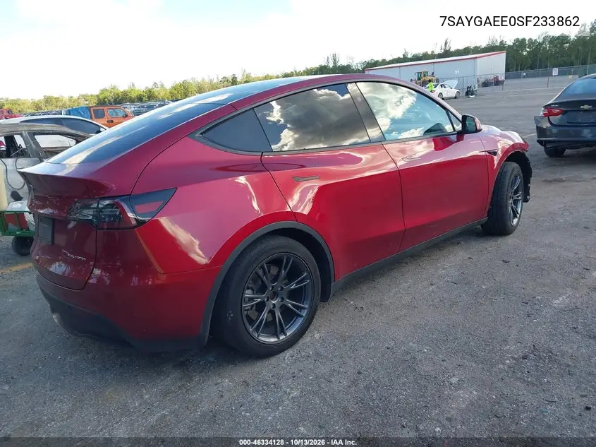 2025 TESLA MODEL Y VIN 7SAYGAEE0SF233862 — фото 4